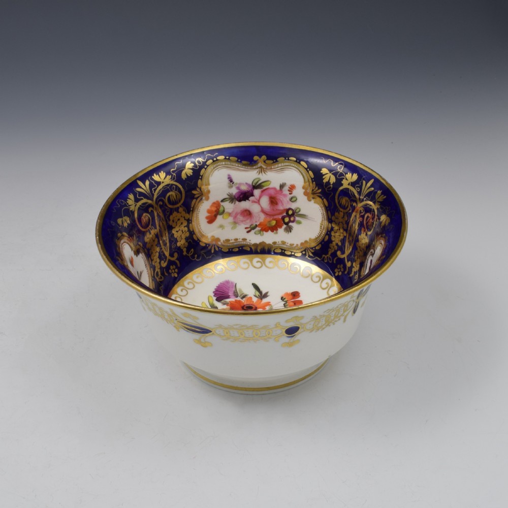 Large Regency Coalport Porcelain Slop Bowl c.1820 View VI