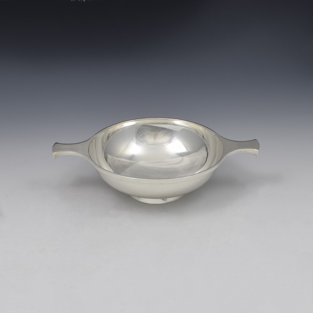 Large Sterling Silver Quaich Joseph Gloster Ltd 1937 View III