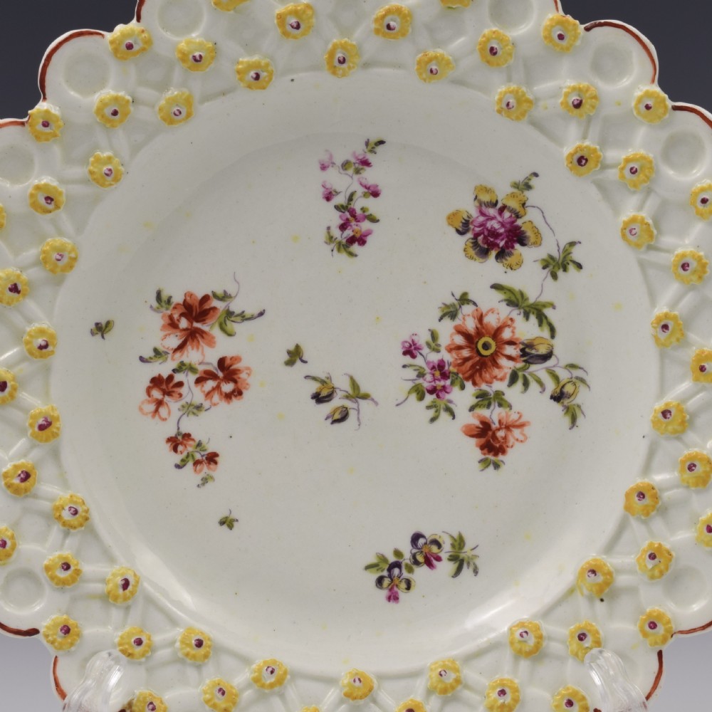 Derby Porcelain Cotton Stem Painter Spectacle Plate C.1760 View II
