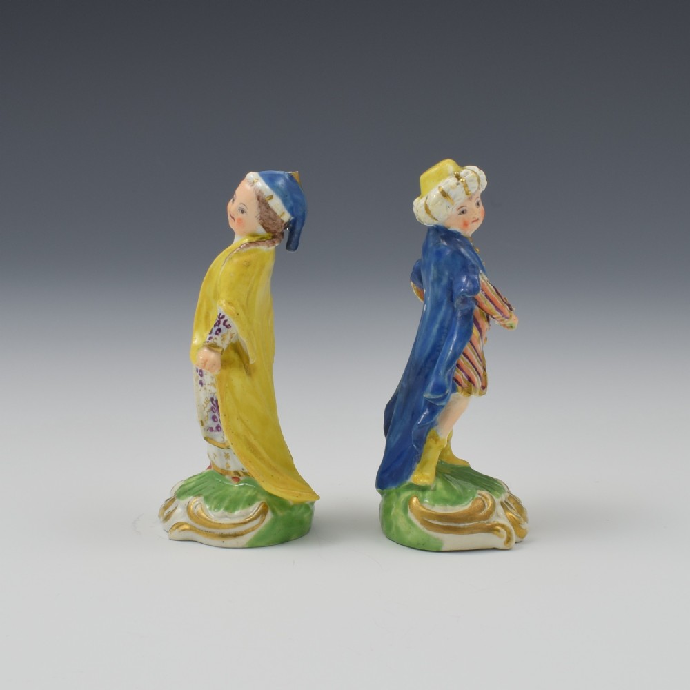 Pair Derby Porcelain Figures Small Turks c.1815 View VI