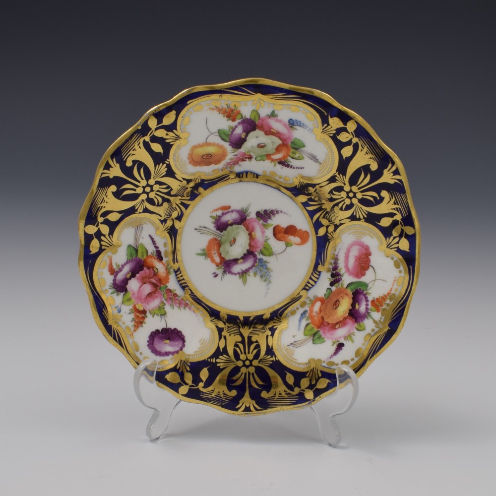 Regency Coalport Porcelain Tea Cup And Saucer c.1825 View III