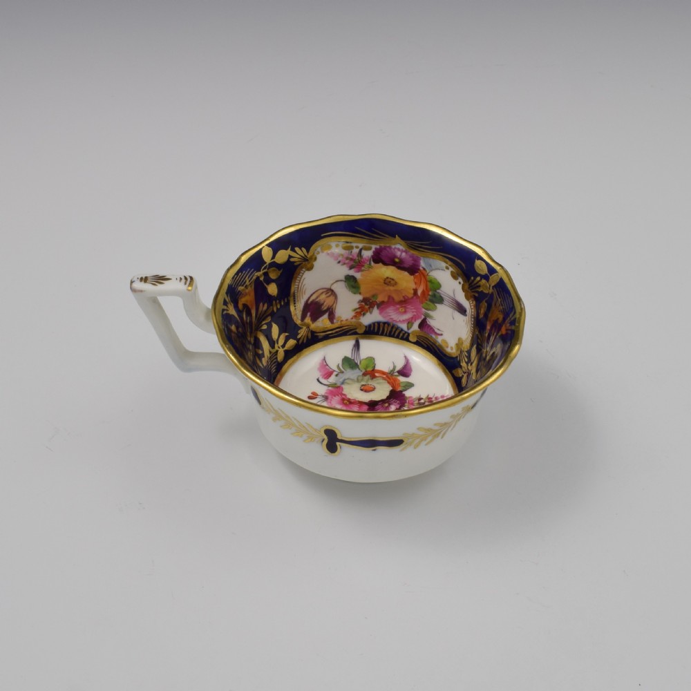 Regency Coalport Porcelain Tea Cup And Saucer c.1825 View VIII