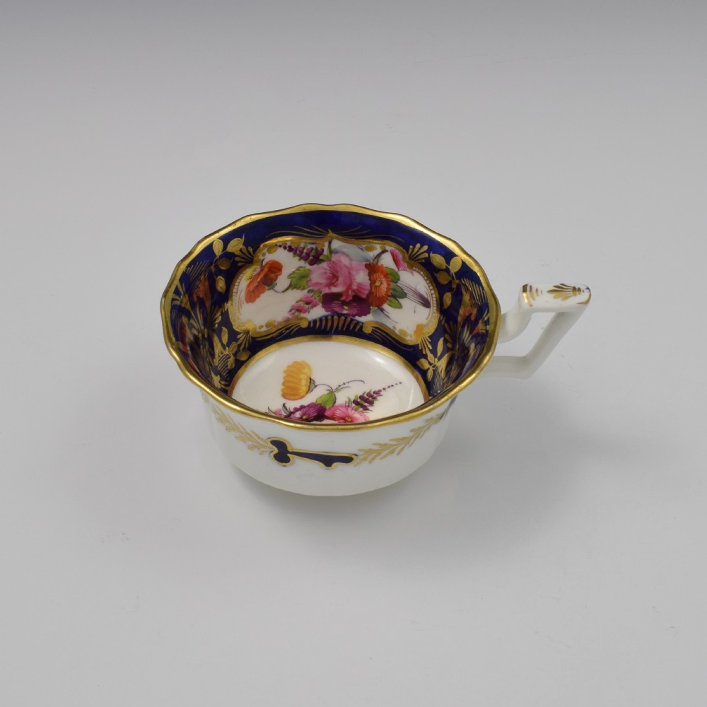 Regency Coalport Porcelain Tea Cup And Saucer c.1825 View IX