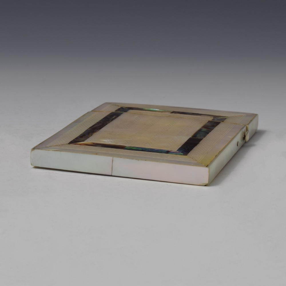 Fine Victorian Engraved Mother Of Pearl, Silver & Abalone Card Case View IX