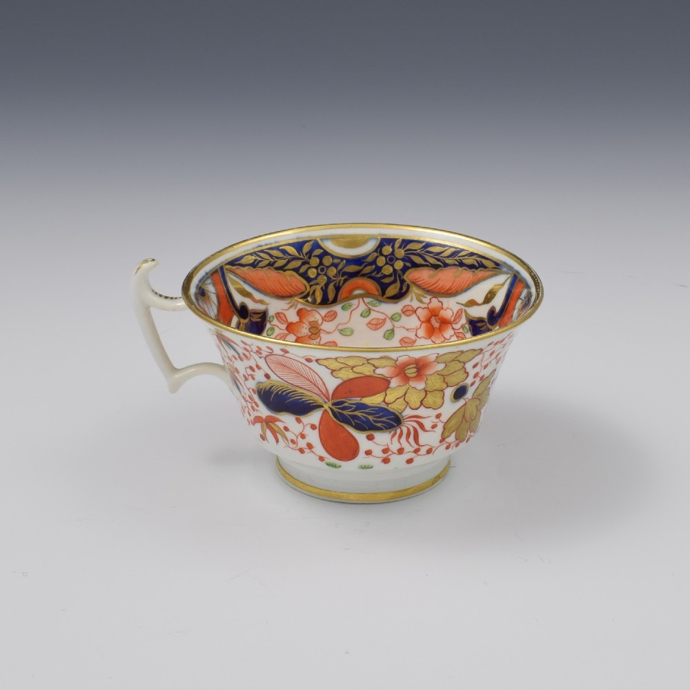 Regency Coalport Porcelain London Shape Tea Cup & Saucer Imari Japan 796 View III