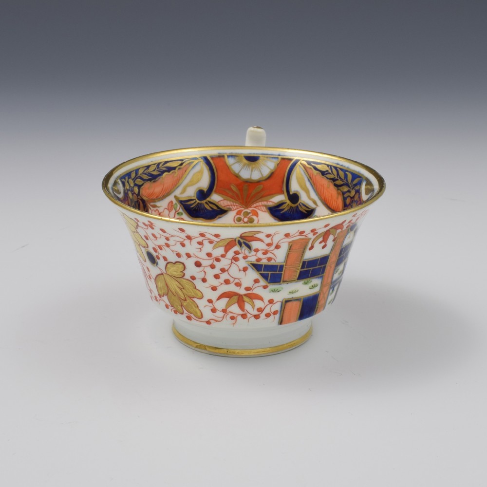 Regency Coalport Porcelain London Shape Tea Cup & Saucer Imari Japan 796 View IV