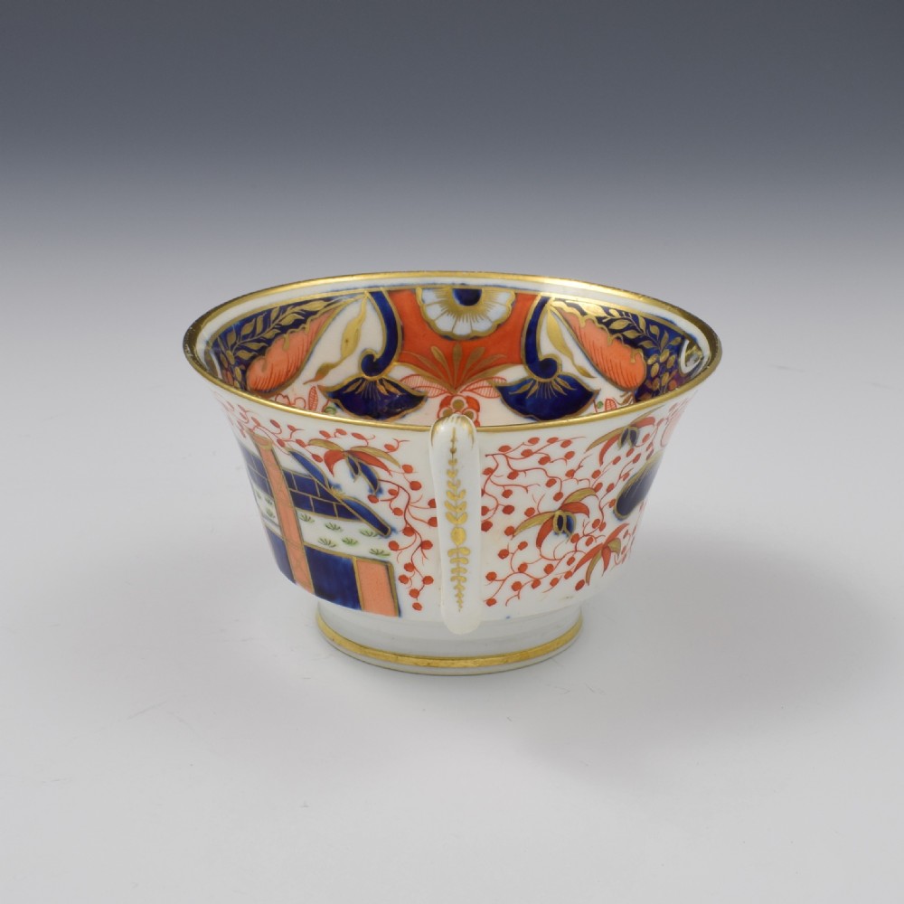 Regency Coalport Porcelain London Shape Tea Cup & Saucer Imari Japan 796 View V