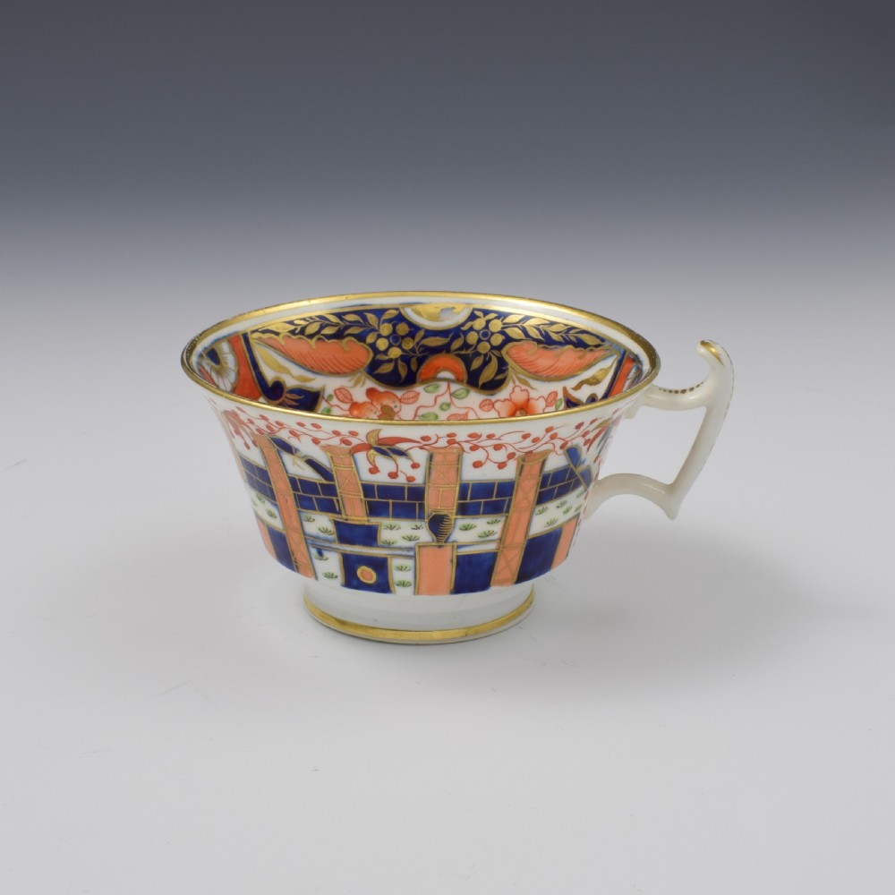 Regency Coalport Porcelain London Shape Tea Cup & Saucer Imari Japan 796 View VI
