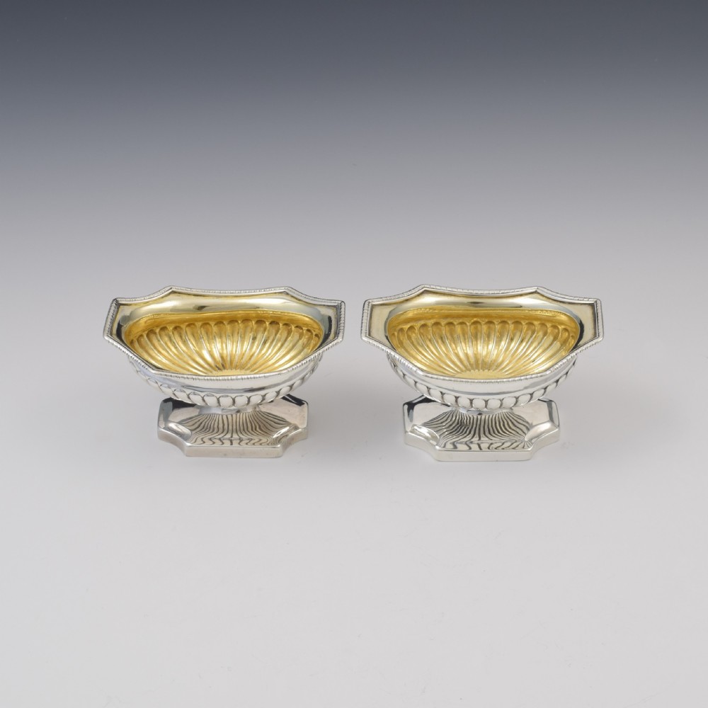 George III Pair Of Neoclassical Silver Salts Robert & Samuel Hennell Set 2