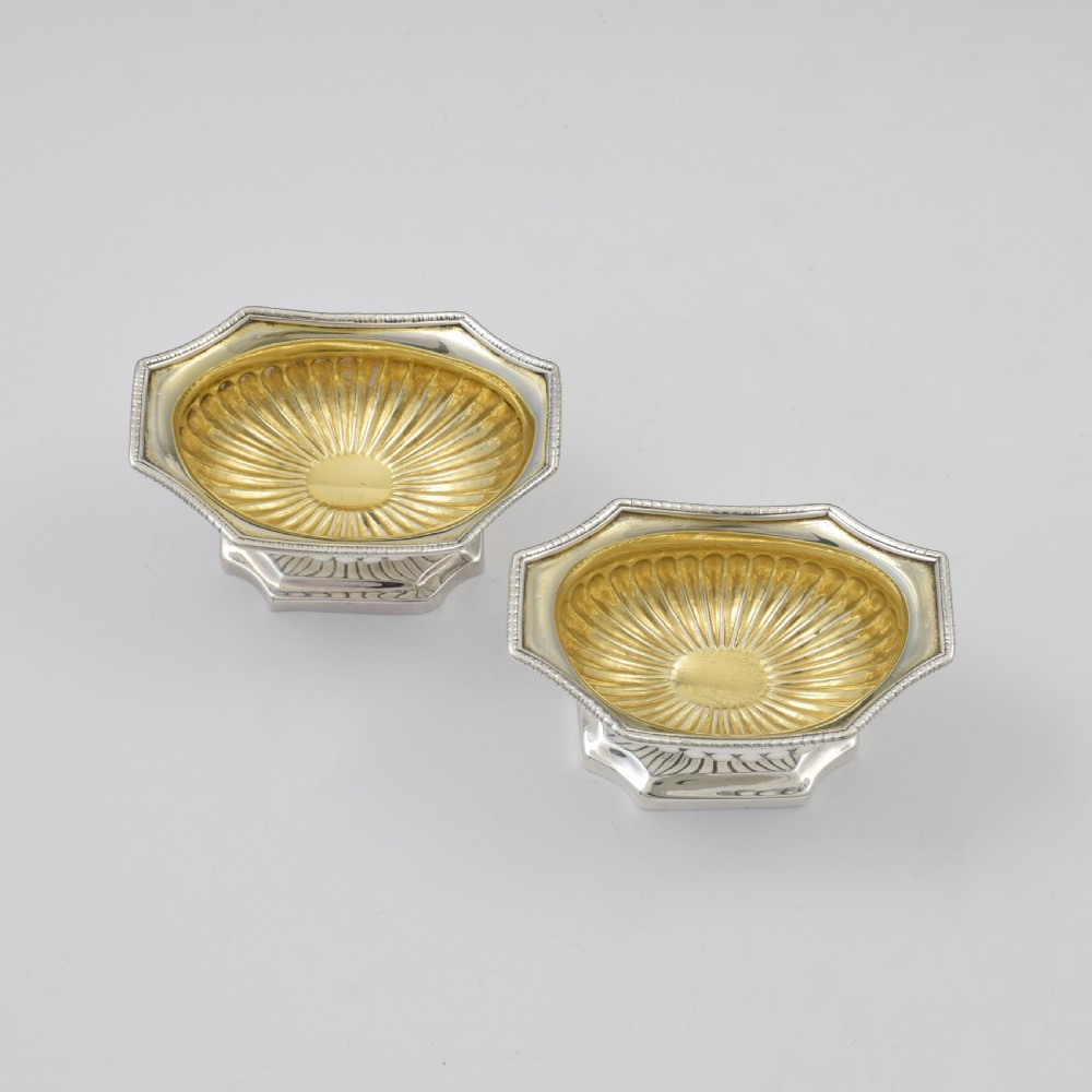 George III Pair Of Neoclassical Silver Salts Robert & Samuel Hennell Set 2 View VI