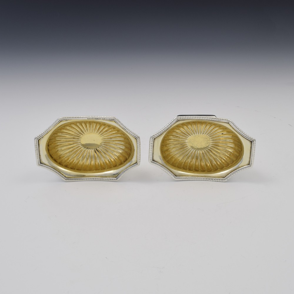 George III Pair Of Neoclassical Silver Salts Robert & Samuel Hennell Set 2 View X