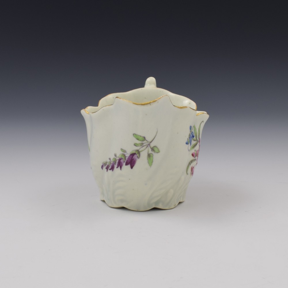 First Period Worcester Porcelain Chelsea Ewer Creamboat c.1765 View III
