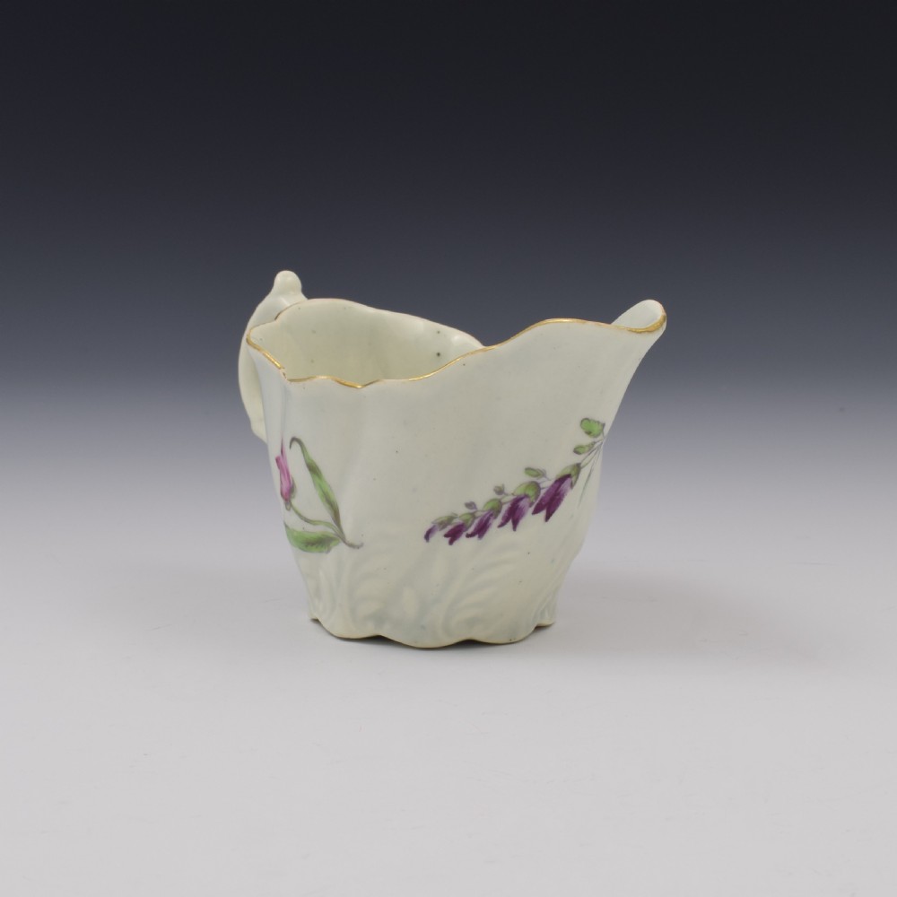 First Period Worcester Porcelain Chelsea Ewer Creamboat c.1765 View IV