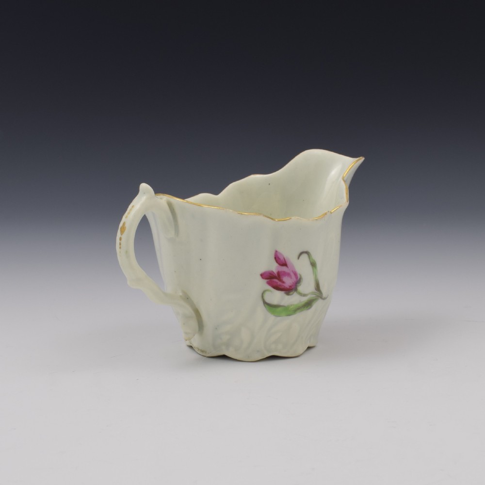 First Period Worcester Porcelain Chelsea Ewer Creamboat c.1765 View VI