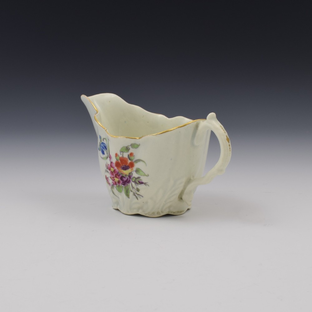 First Period Worcester Porcelain Chelsea Ewer Creamboat c.1765 View VIII