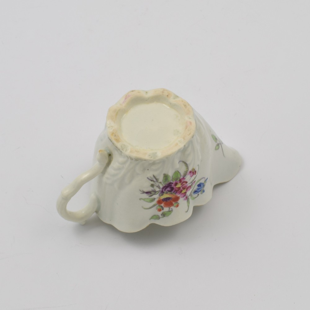 First Period Worcester Porcelain Chelsea Ewer Creamboat c.1765 View X