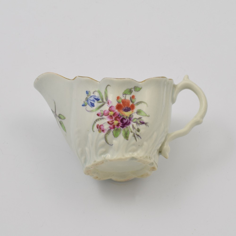 First Period Worcester Porcelain Chelsea Ewer Creamboat c.1765 View XI