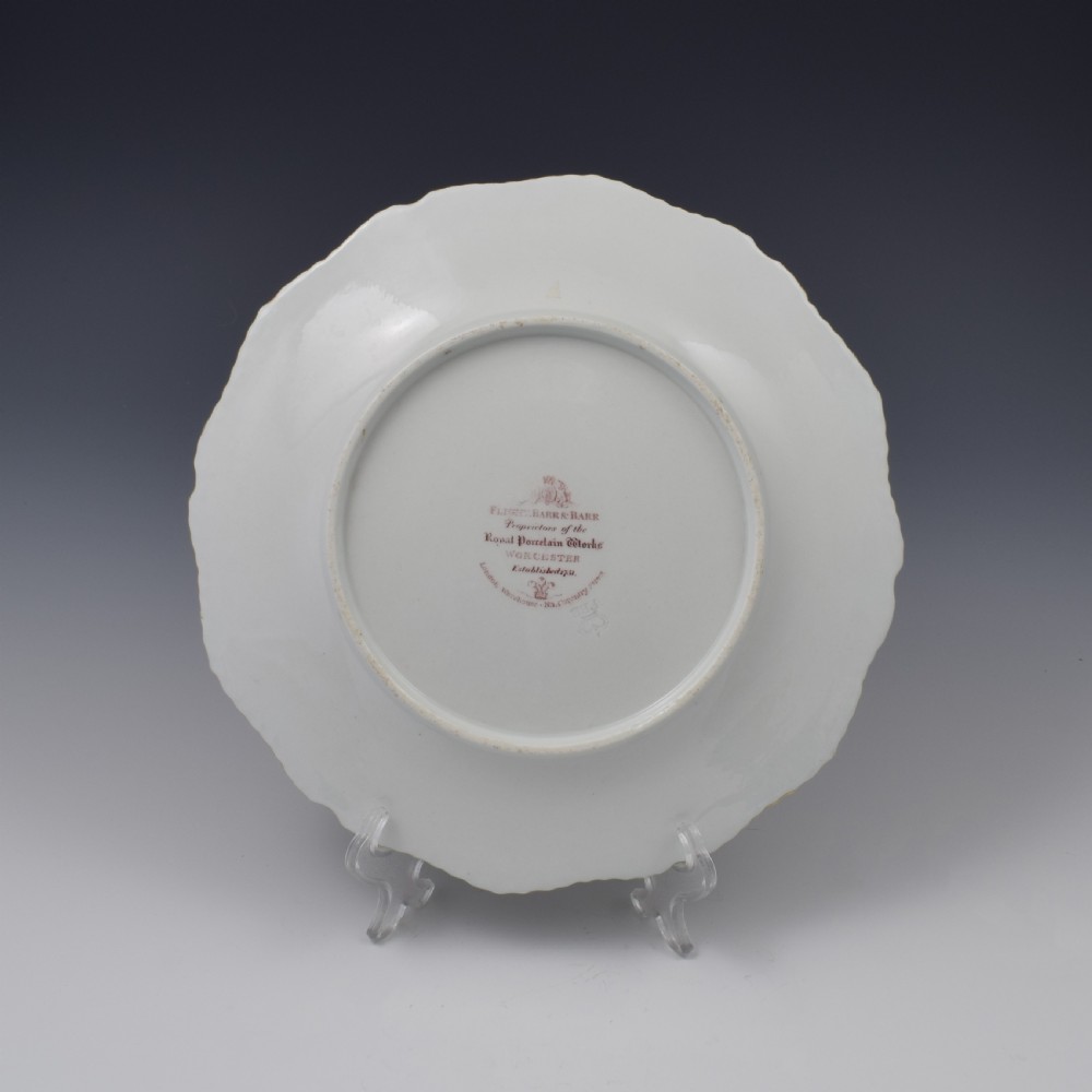 Flight Barr & Barr Worcester Porcelain Fancy Bird Dessert Plate c.1815 View V