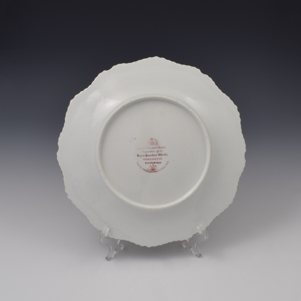 Flight Barr & Barr Worcester Porcelain Fancy Bird Dessert Plate c.1815 View IV