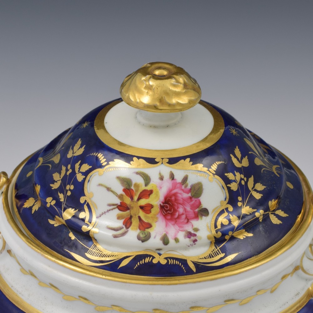 Davenport Regency Porcelain Sugar Box / Sucrier Pattern 745 View VIII