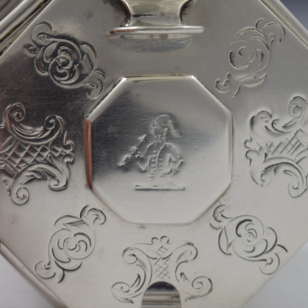 Early Victorian Octagonal Silver Mustard Pot William Forrester 1839 View XI