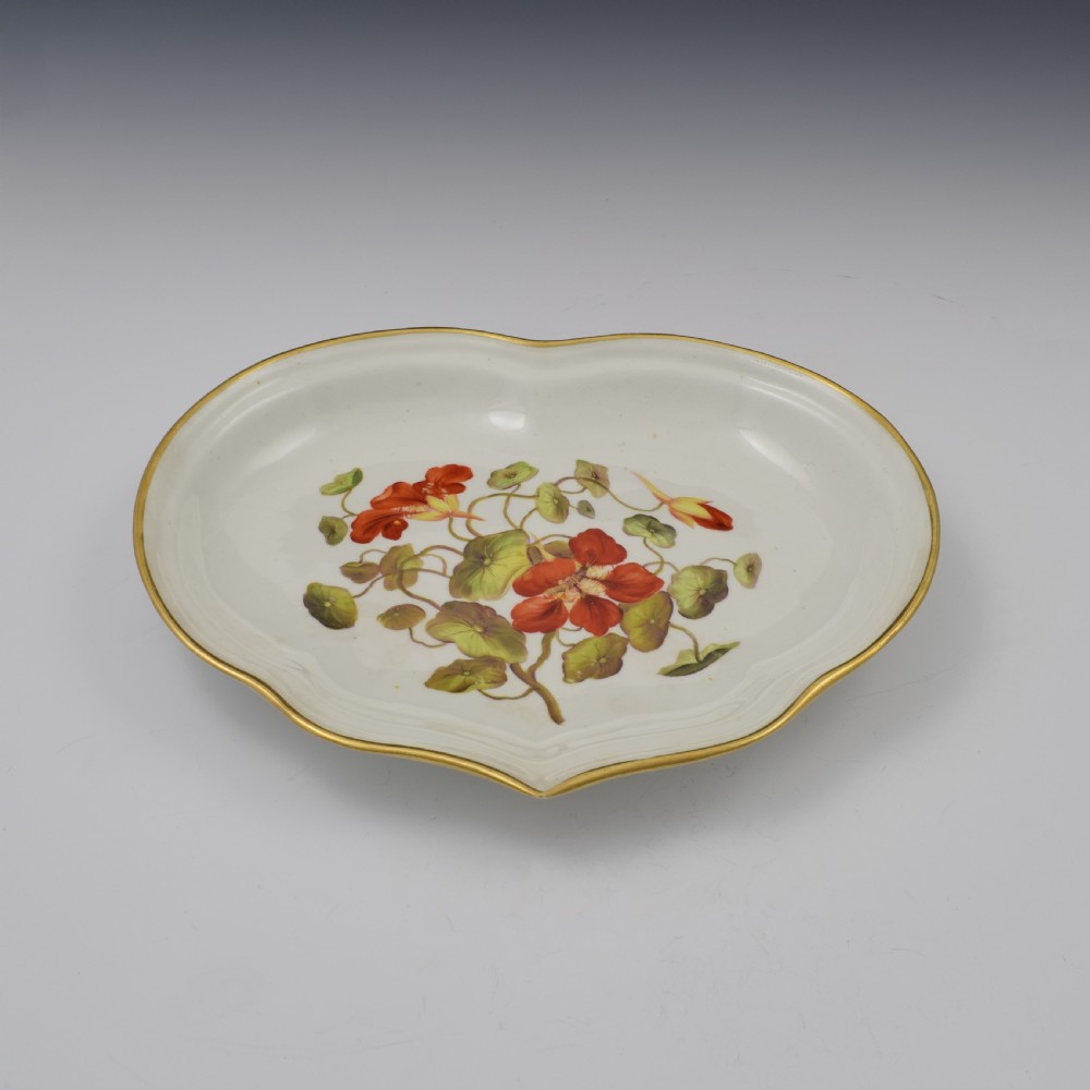 Derby Porcelain Botanical Compotier Dessert Dish Nasturtium c.1806 View III