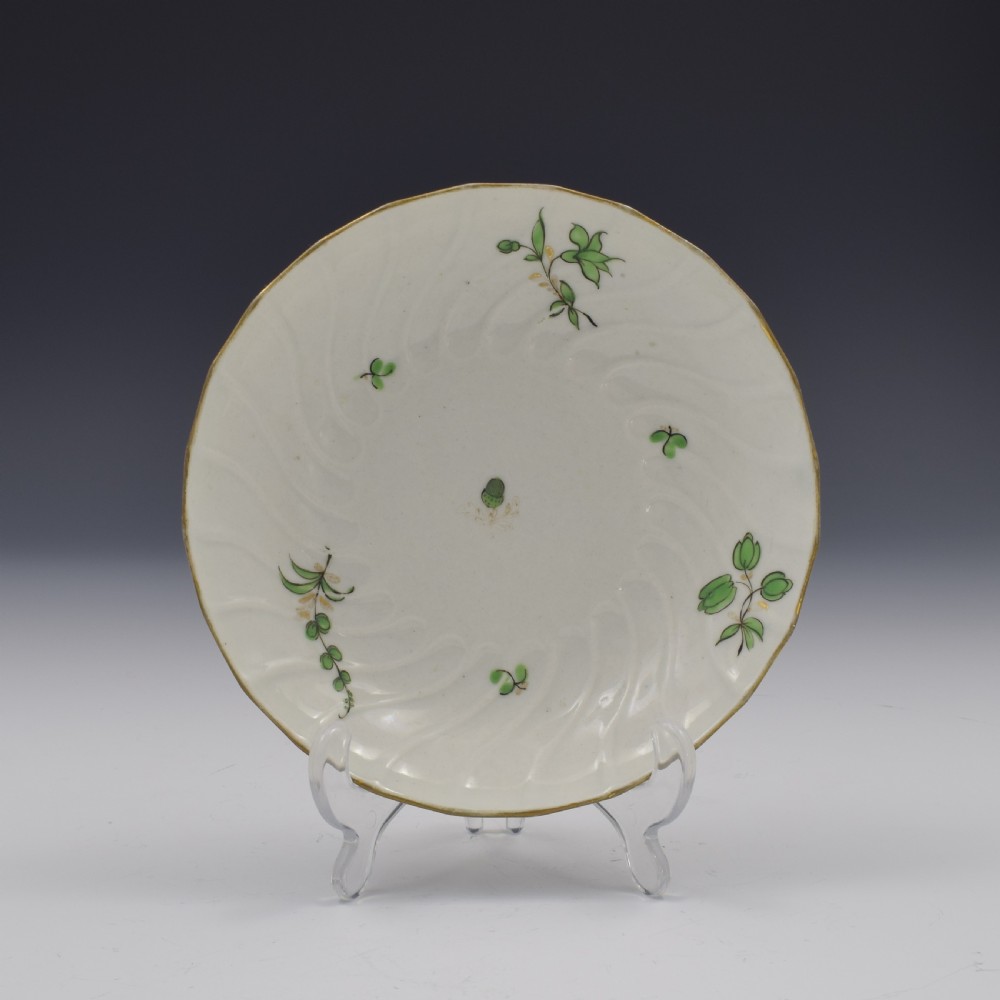Flight Period Worcester Porcelain Spiral Fluted Tea Bowl & Saucer View II