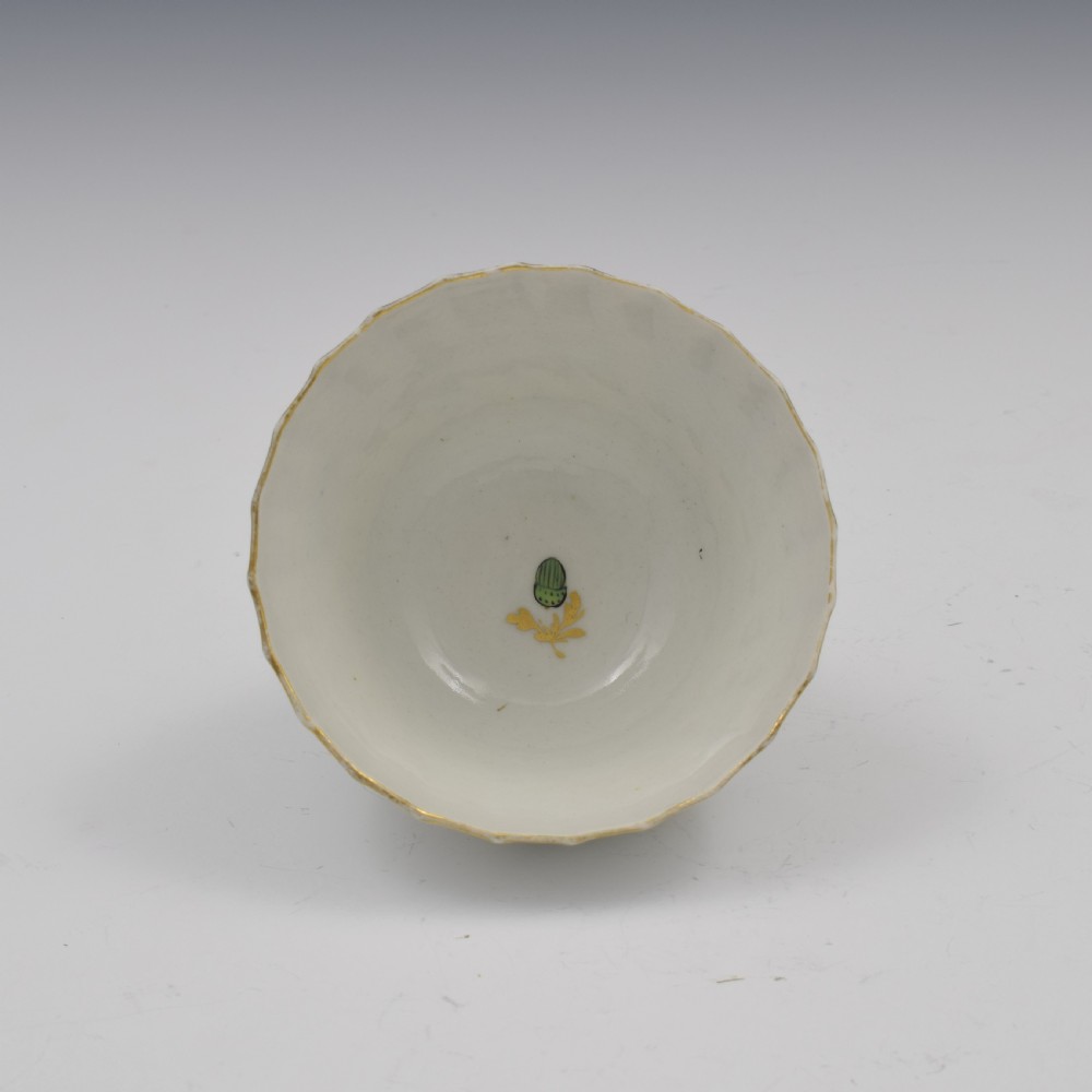 Flight Period Worcester Porcelain Spiral Fluted Tea Bowl & Saucer View VI