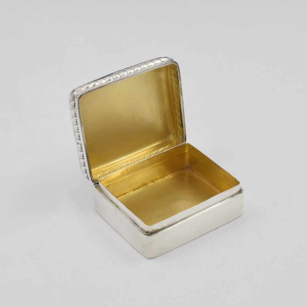 Edwardian English Silver & Guilloche Enamel Floral Trinket Box View VII
