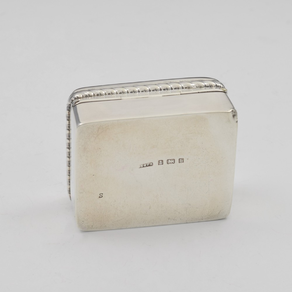 Edwardian English Silver & Guilloche Enamel Floral Trinket Box View X