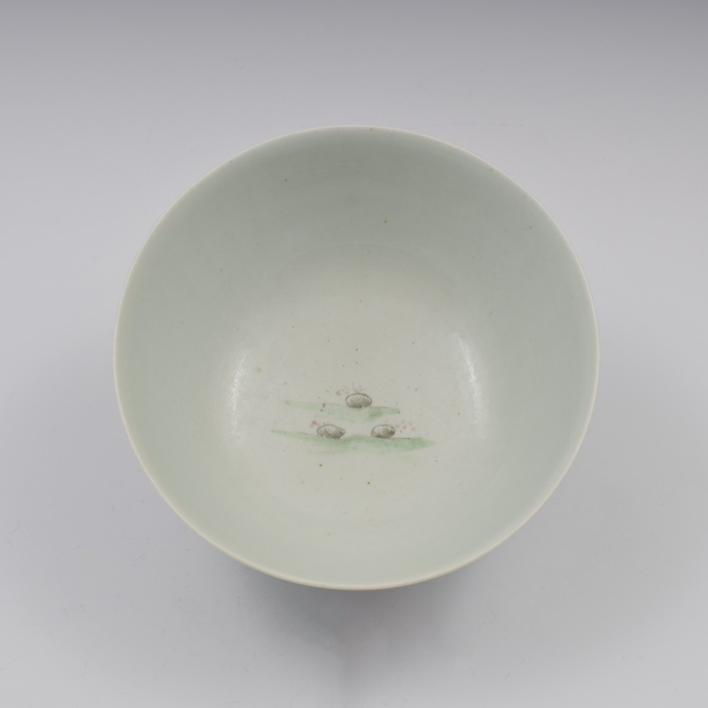 Early Period Worcester Porcelain Stag Hunt Moulded Slop Bowl c.1755 View V