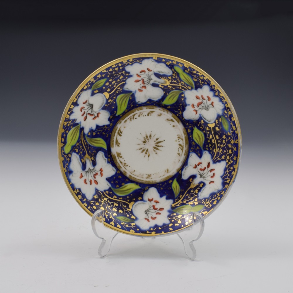 Georgian New Hall Porcelain Tea Cup & Saucer Pattern 921 c.1800 View II