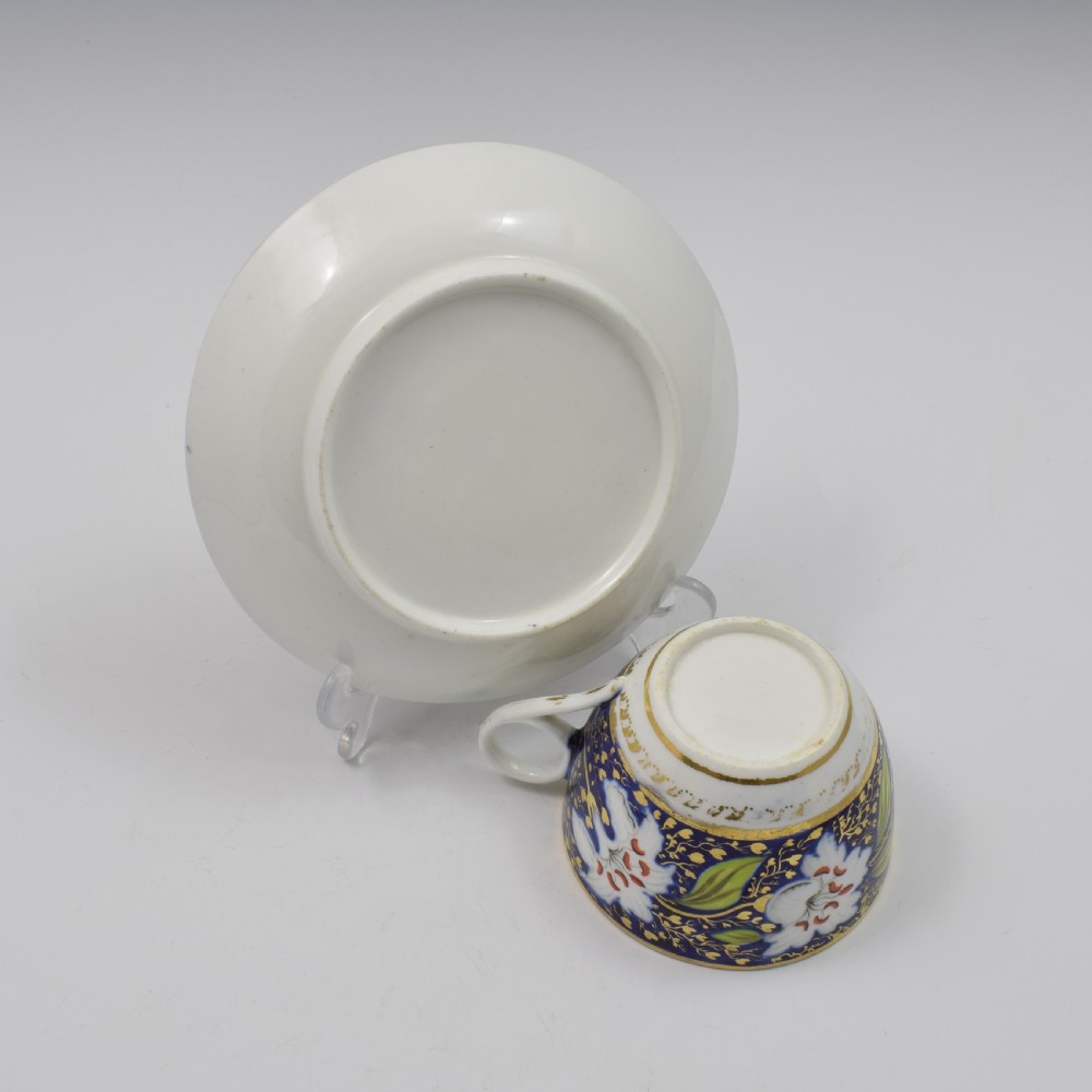 Georgian New Hall Porcelain Tea Cup & Saucer Pattern 921 c.1800 View VII