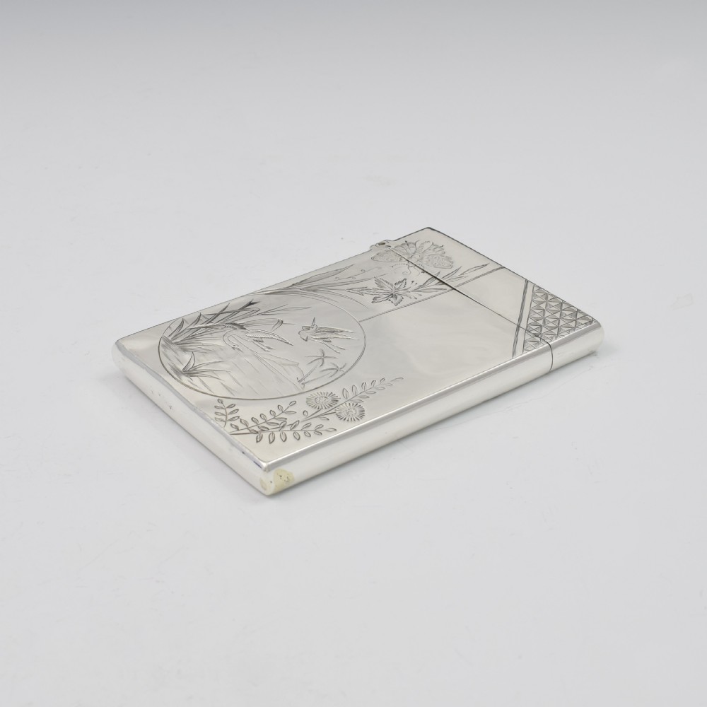 Fine Victorian Aesthetic Period Silver Visiting Card Case 1880 Deakin & Nephew View IX