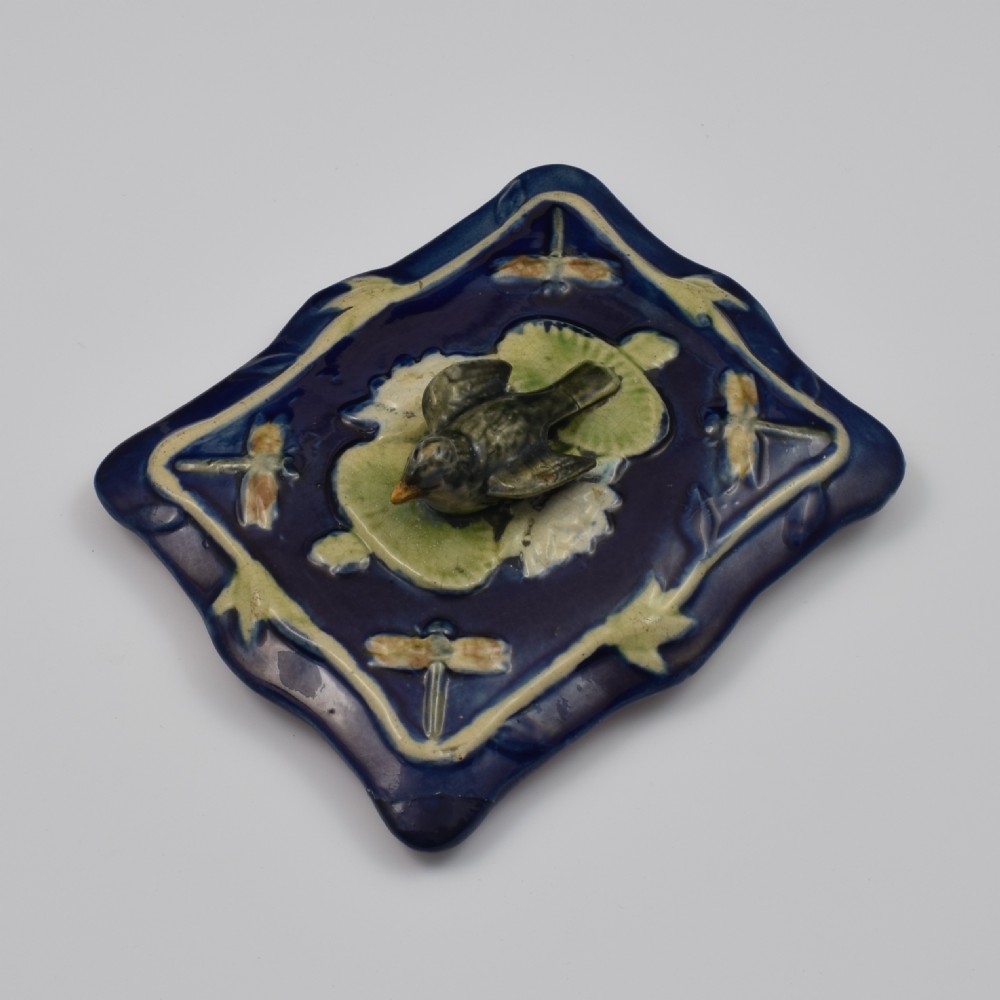 Victorian Forester Majolica Pond Lily & Sparrow Sardine Box  View VII