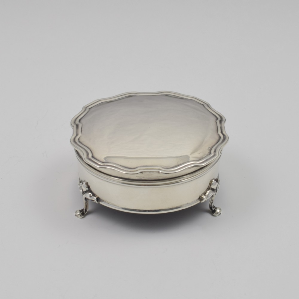 Pretty Art Nouveau Silver Jewellery Box 