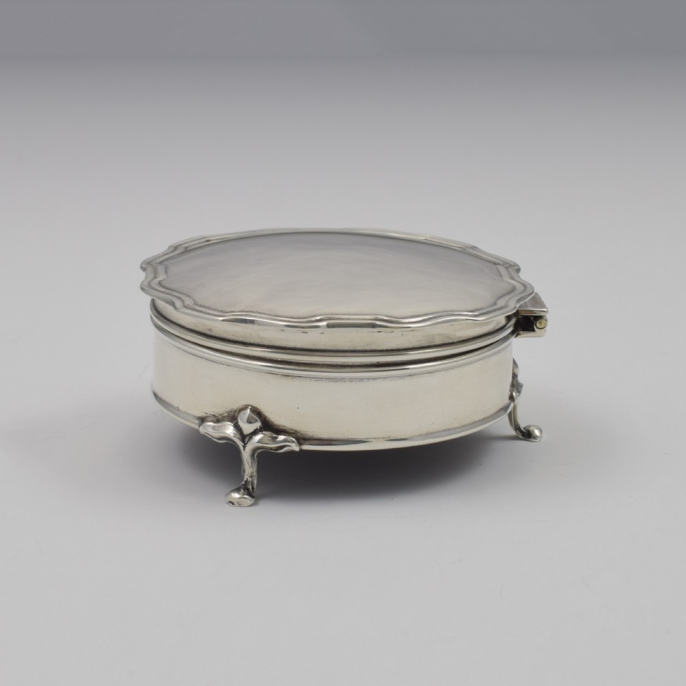 Pretty Art Nouveau Silver Jewellery Box  View X