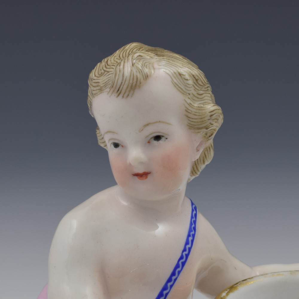 18th Century Meissen Porcelain Figure Of A Putto With Urn c.1760 View VI