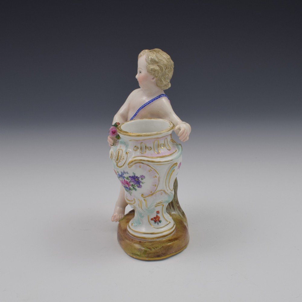 18th Century Meissen Porcelain Figure Of A Putto With Urn c.1760 View XIII