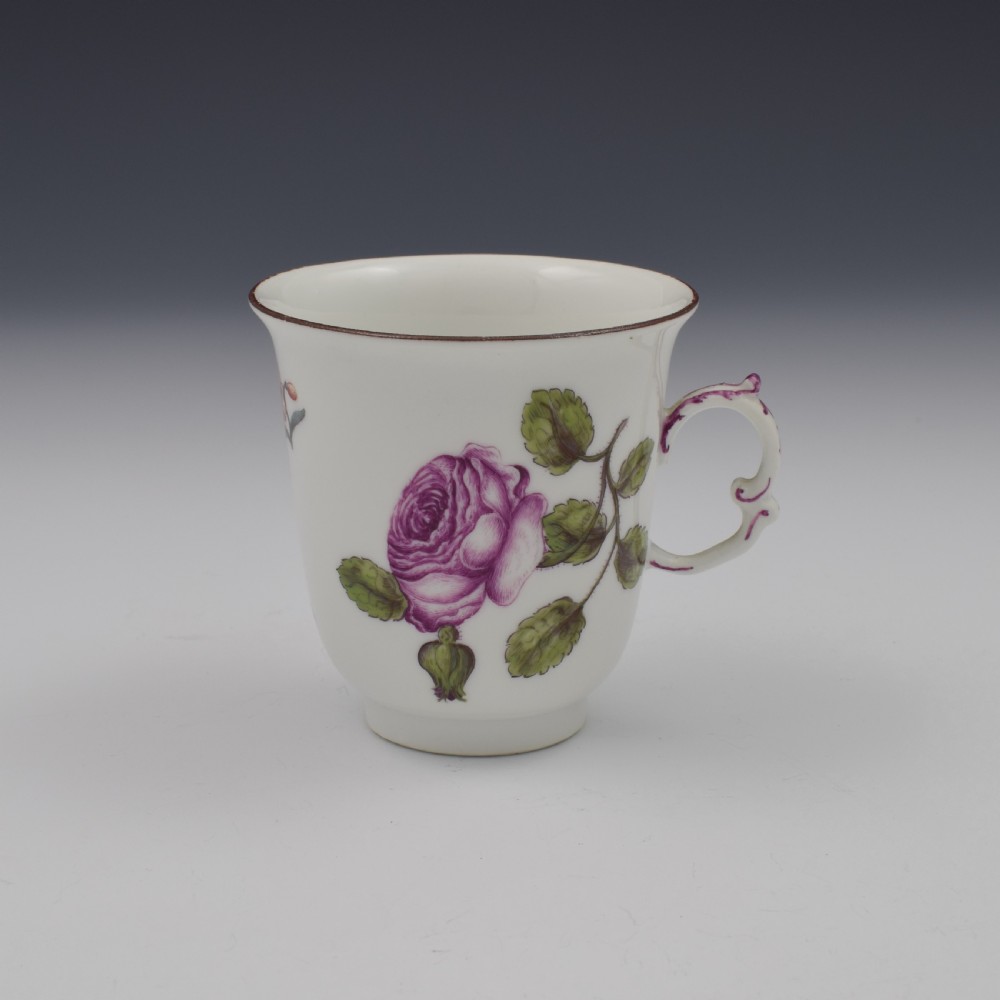 Fine Meissen Porcelain Holzschnittblumen Woodcut Flowers Chocolate Cup c.1740