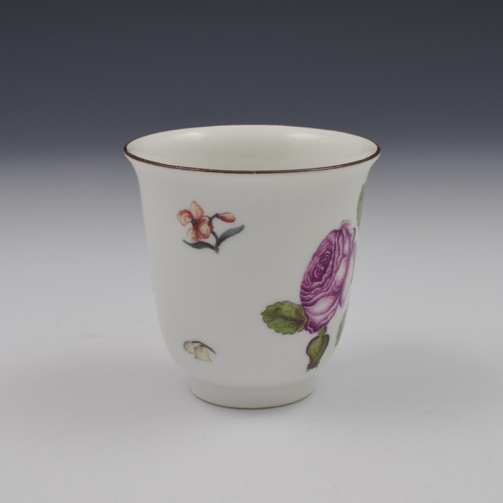 Fine Meissen Porcelain Holzschnittblumen Woodcut Flowers Chocolate Cup c.1740 View II
