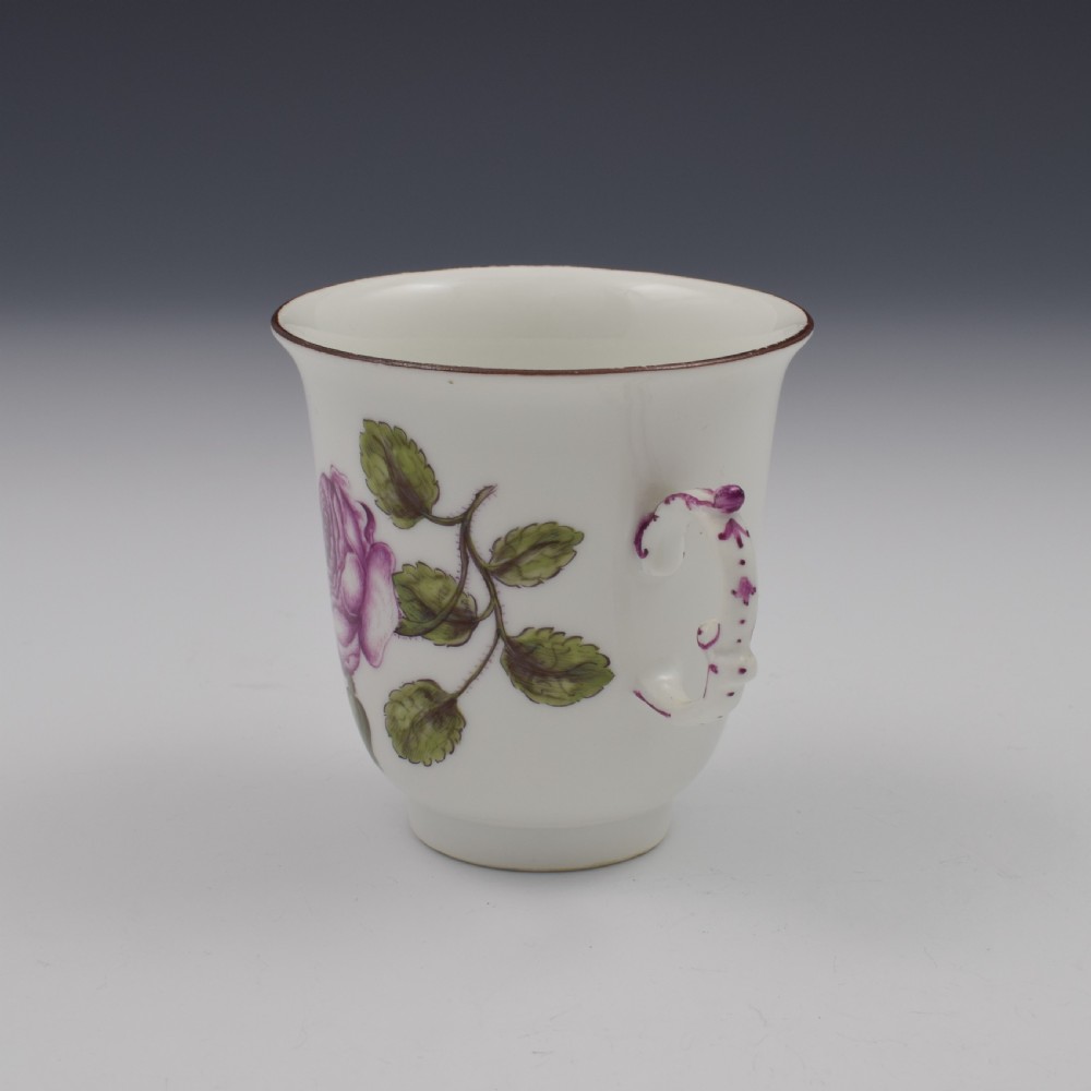 Fine Meissen Porcelain Holzschnittblumen Woodcut Flowers Chocolate Cup c.1740 View VI