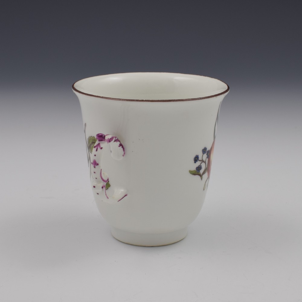 Fine Meissen Porcelain Holzschnittblumen Woodcut Flowers Chocolate Cup c.1740 View VII