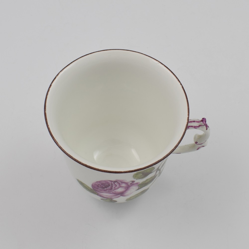 Fine Meissen Porcelain Holzschnittblumen Woodcut Flowers Chocolate Cup c.1740 View XII