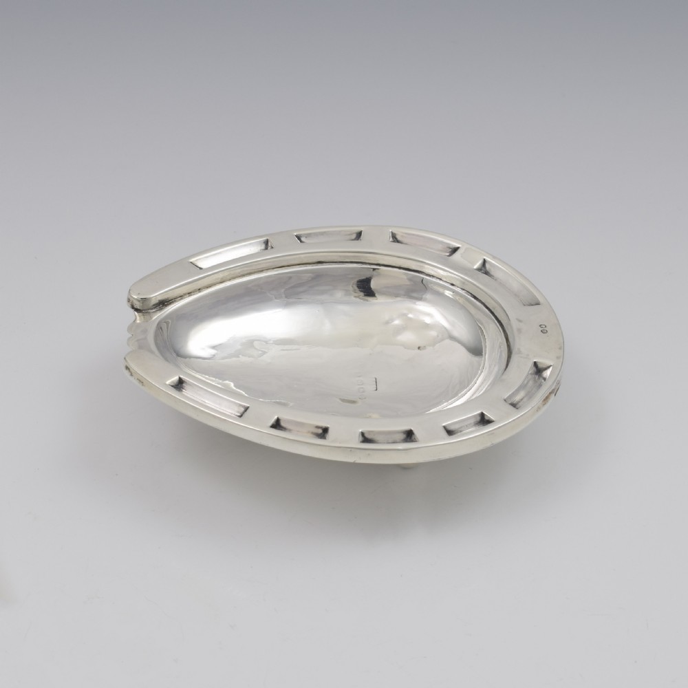 Victorian Novelty Silver Horseshoe Trinket Dish / Desk Tidy 1887 View VII