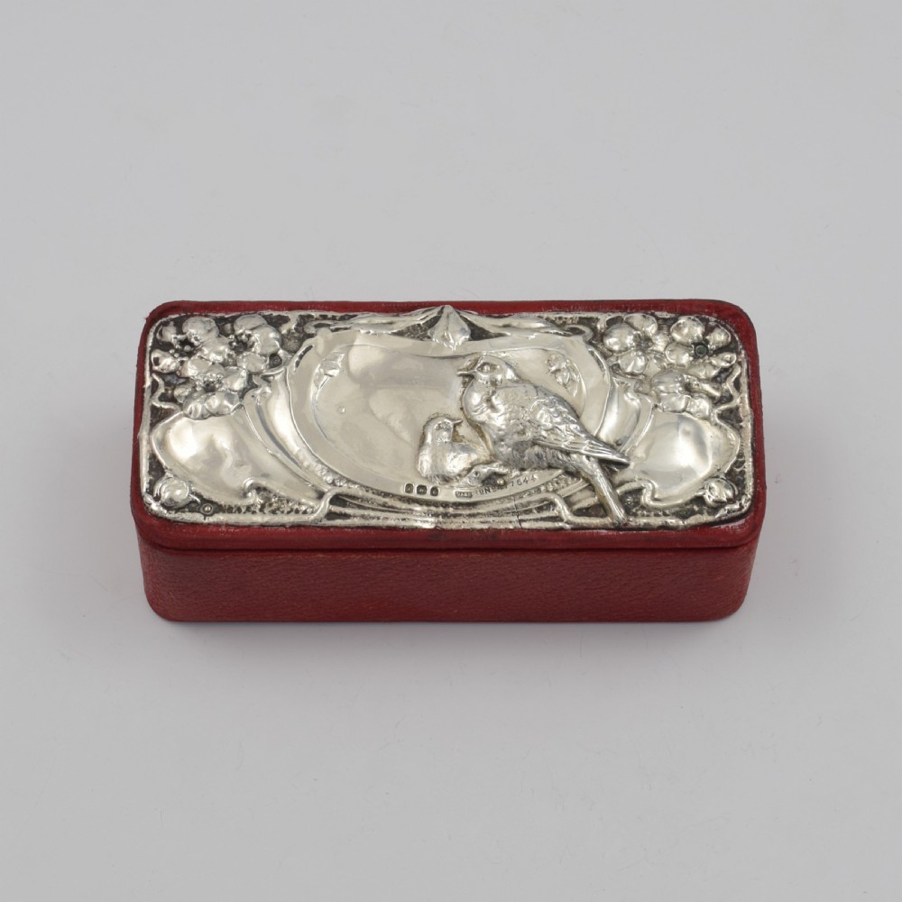 Edwardian Art Nouveau Silver Mounted Jewellery / Sewing Box