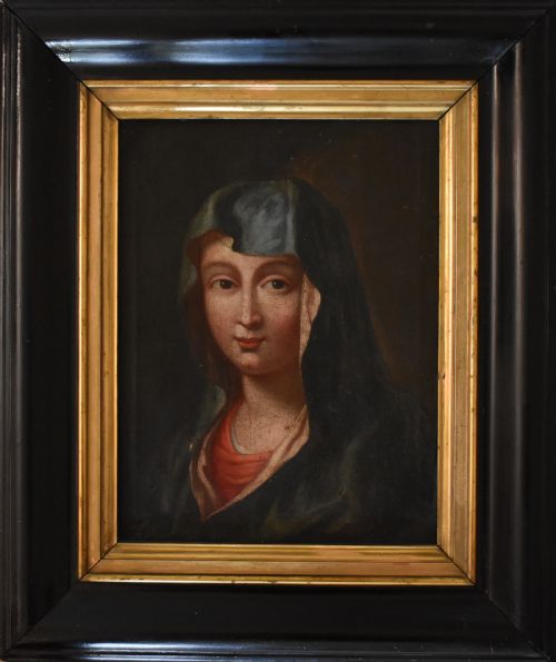 french school madonna c1750 agulhon oil painting - CATEGORY: ANTIQUE ART - DATED 1750