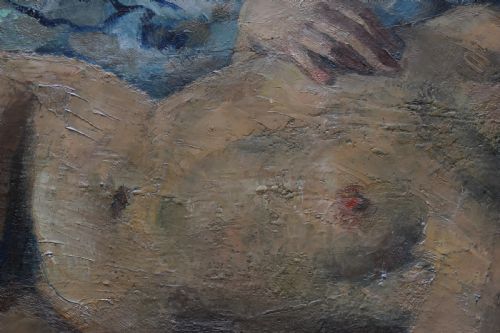 PIERRE MITIFFIOT DE BLAIR 18921956 OIL PAINTING POST IMPRESSIONIST NUDE - ADDITIONAL PHOTO 3