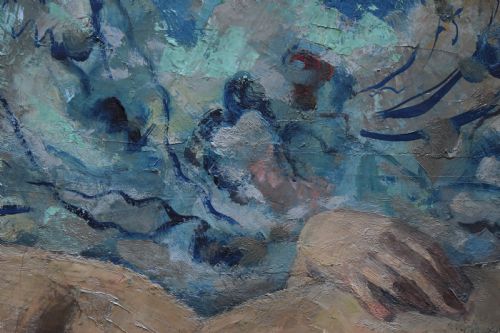 PIERRE MITIFFIOT DE BLAIR 18921956 OIL PAINTING POST IMPRESSIONIST NUDE - ADDITIONAL PHOTO 6
