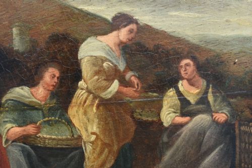 AFTER HENDRICK MOMMERS 16231693 HAARLEM VEGETABLE MARKET C1750 OIL PAINTING - ADDITIONAL PHOTO 4